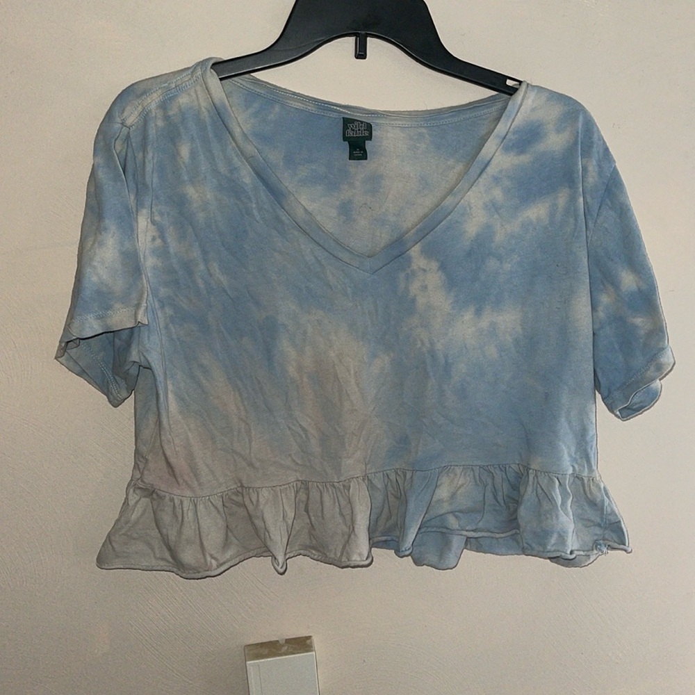 Cropped tie dye blouse